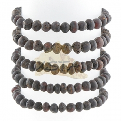 Raw dark cherry amber bracelet